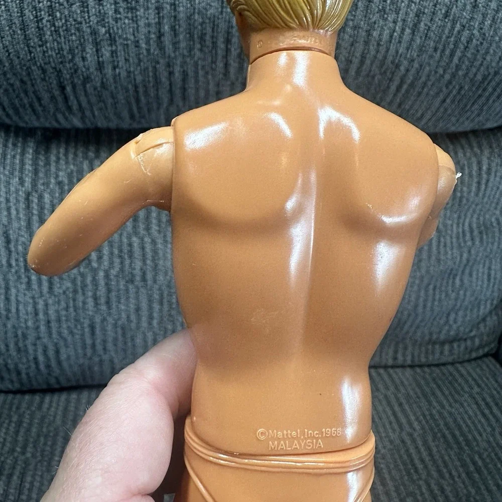 Vintage Mattel Ken Twist 'N Turn TNT Molded Hair Doll Malaysia Bent Arms Tan